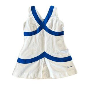 Vintage Mondessa 14 White Blue Tennis Dress